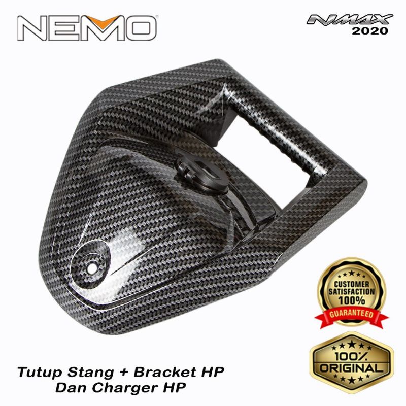 cover stang carbon nemo + USB charger Nmax 2020 2021 2022 2023