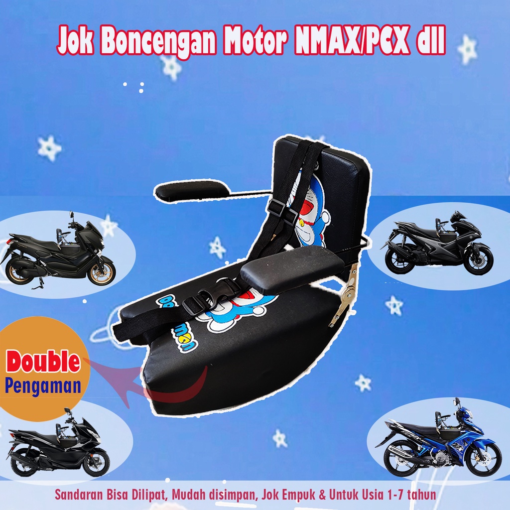 (COD) Jok Portable Multifungsi boncengan motor || boncengan anak di motor nmax, PCX, aerox dll