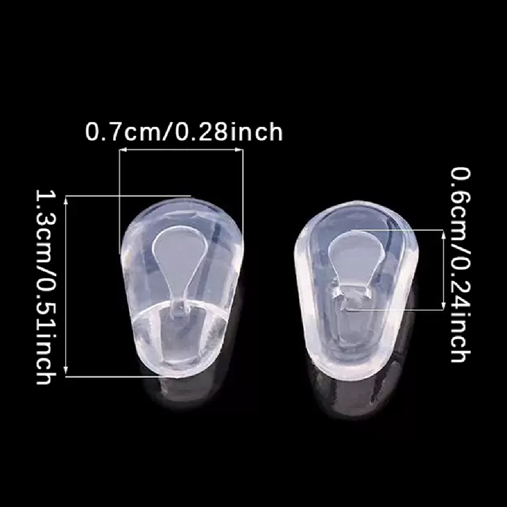 Sho 5pasang Bantalan Hidung Silikon Piece Kacamata Push In Silicone Air Chamber Nose Pad N