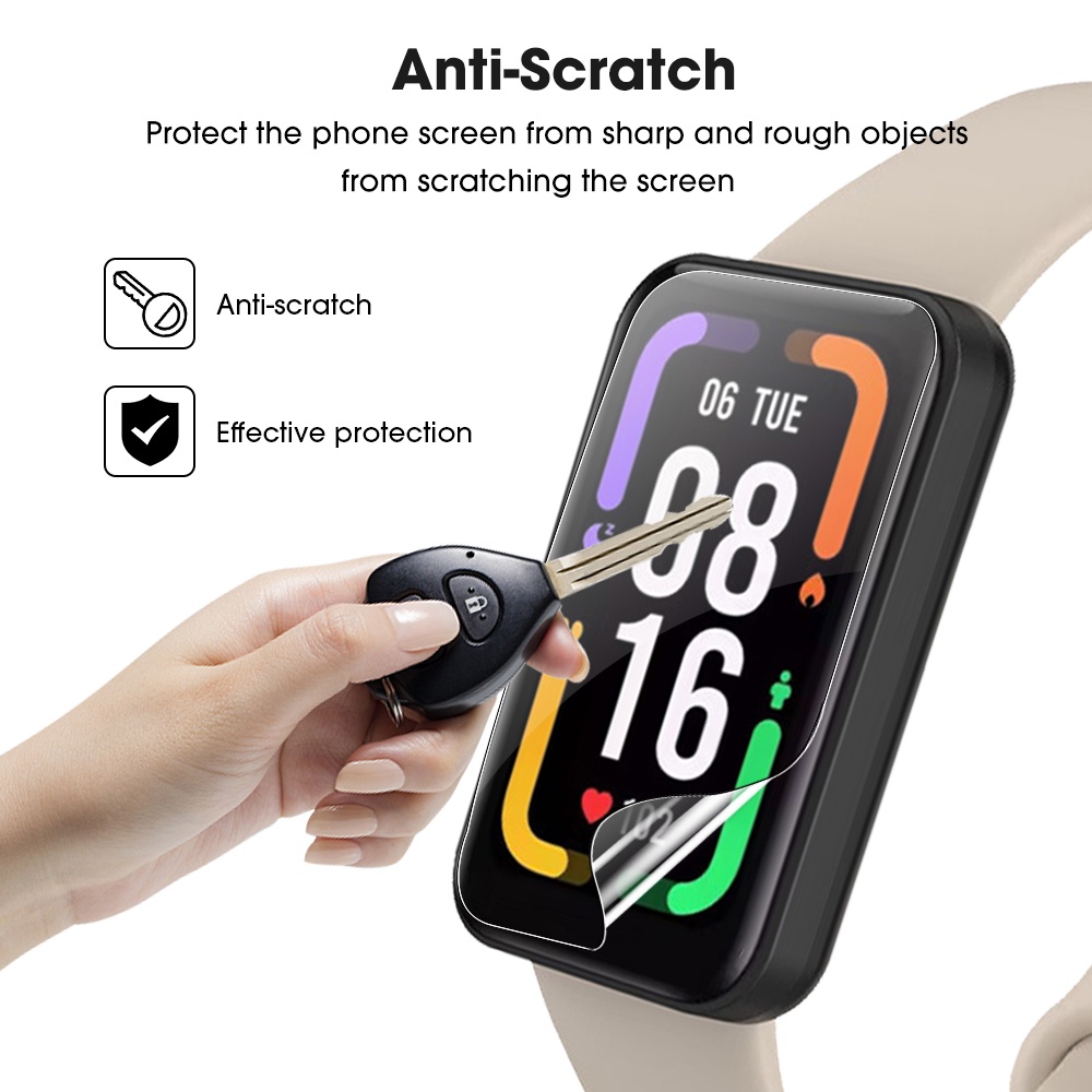 Hd Ultra Clear Anti Noda Menonton Film Smartwatch Hydrogel Film Cakupan Penuh Film Pelindung Layar Menonton Film Laminasi Untuk Redmi Band2