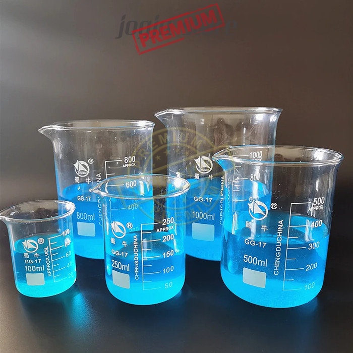 Gelas Takar Laboratorium Gelas Ukur Beaker Lab 50/100/250/500/1000 ml