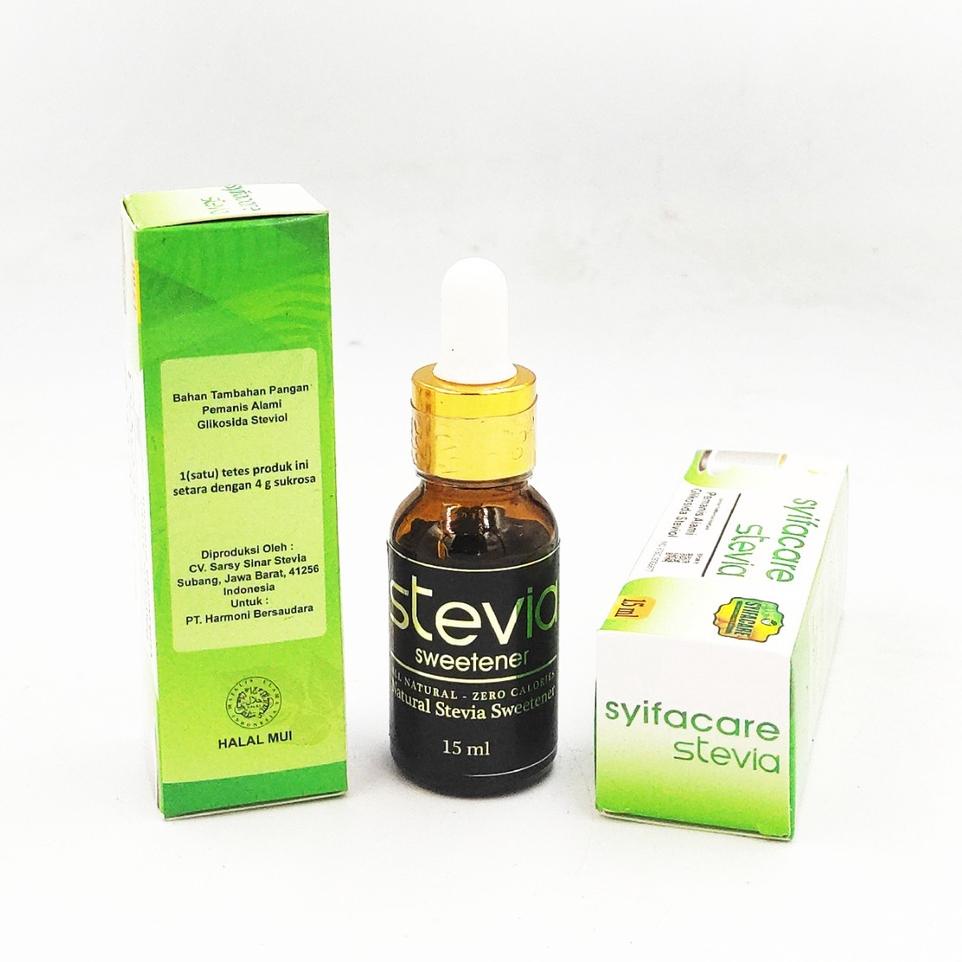 

☝ Stevia Sweetener Stefia Gula Cair Non Kalori Pemanis Alami ✻