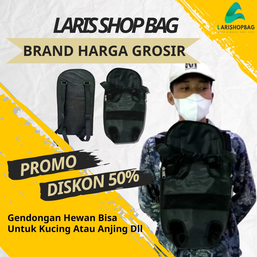 GENDONGAN ANJING KECIL & BESAR DEPAN BELAKANG MINIPOM POODLE