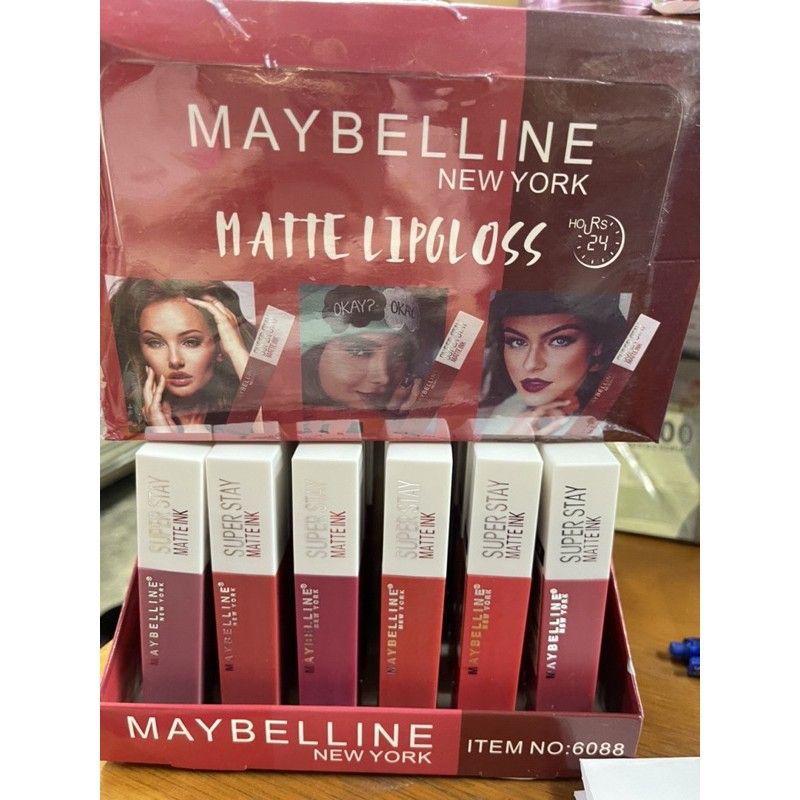 Maybelline Matte Lipgloss Harga 1box isi 24pc - Lipstik Lipgloss