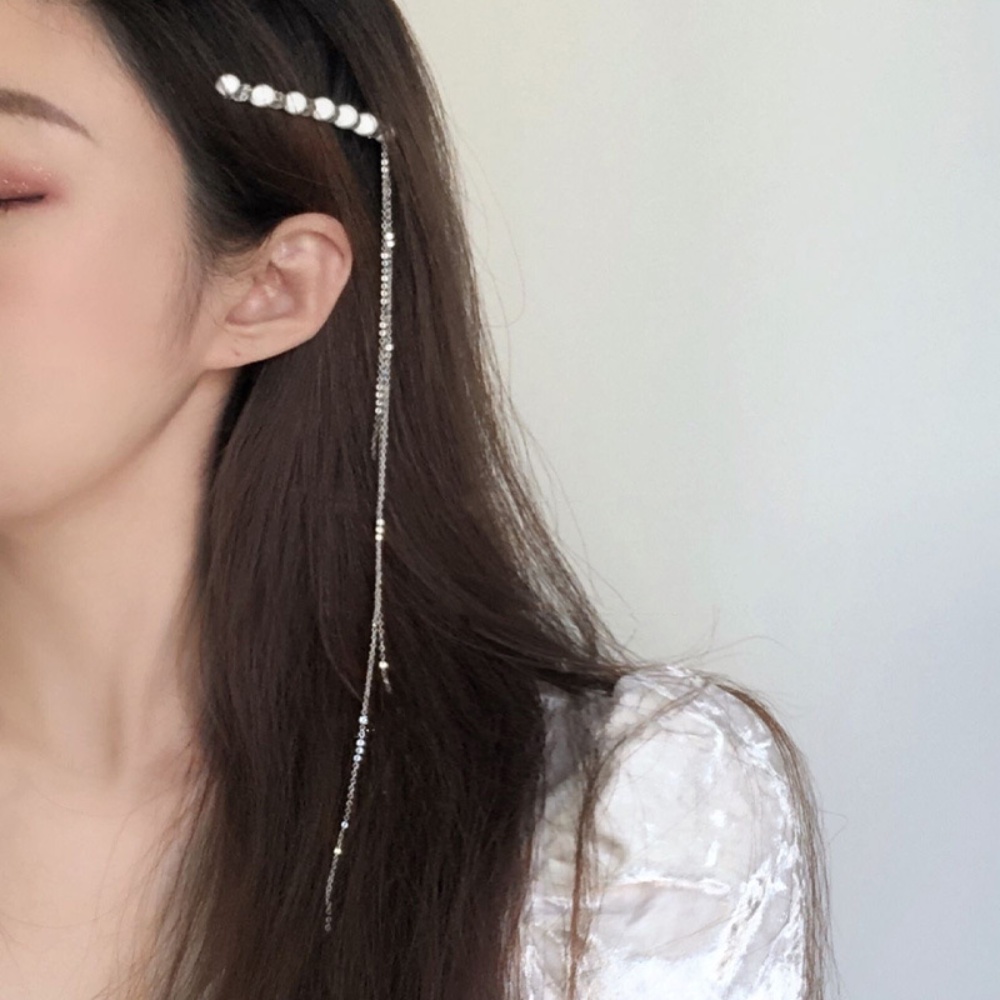 Deartiara Korea Simple Fashion Jepit Rambut Kristal Imitasi Mutiara Rumbai Hair Clip Dengan Aksesoris Rambut Serbaguna