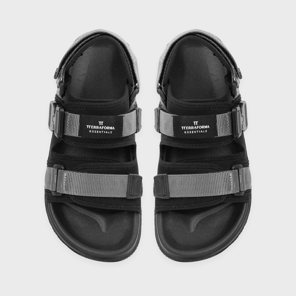 AD002 | Sandal Gunung Black Grey Unisex Anti Slip Casual Original Kasual Sandal Footwear | FORIND Terraforma