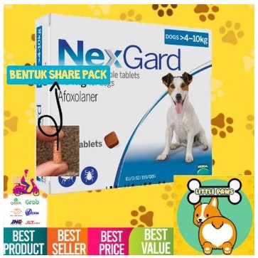 Nexgard Repack - Original Medium Dog Obat Kutu Anjing (4-10kg) Sedang