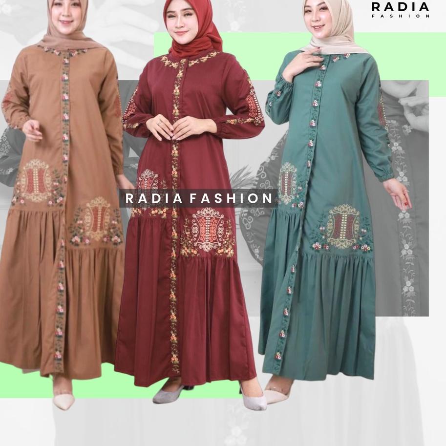Terlaku. Gamis Toyobo Bordir Jumbo Motif Pintu Aceh Baju Muslim Dewasa Wanita Terlaris Termurah By R