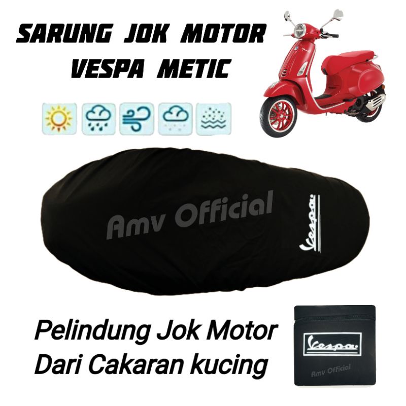 Cover Jok Motor Vespa Waterproof / Sarung jok Motor vespa