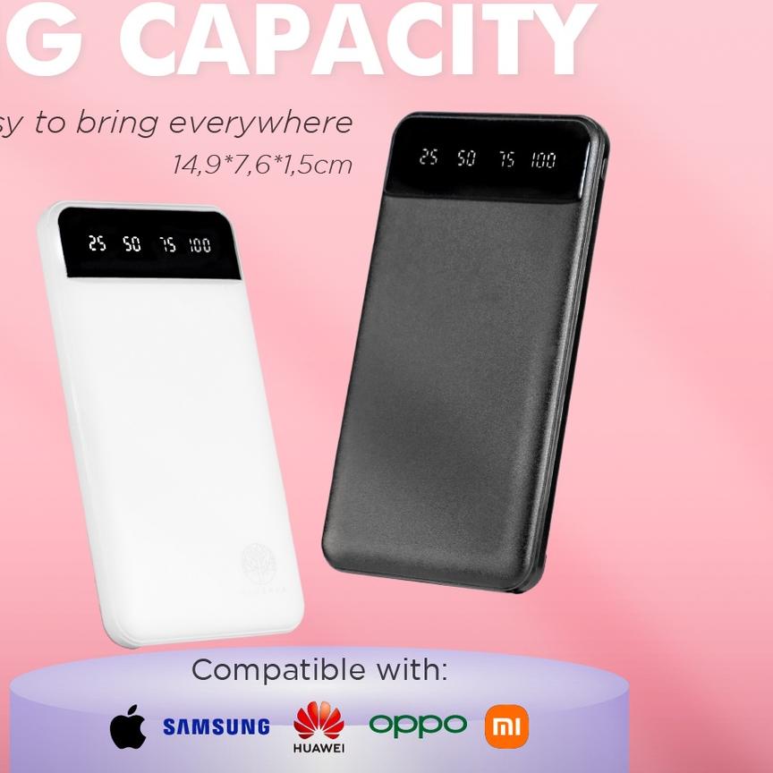 ♗ Powerbank 20000 mAh NEOSAVA Dual USB LED Mini Murah Fast Charging Original Android Universal ➣