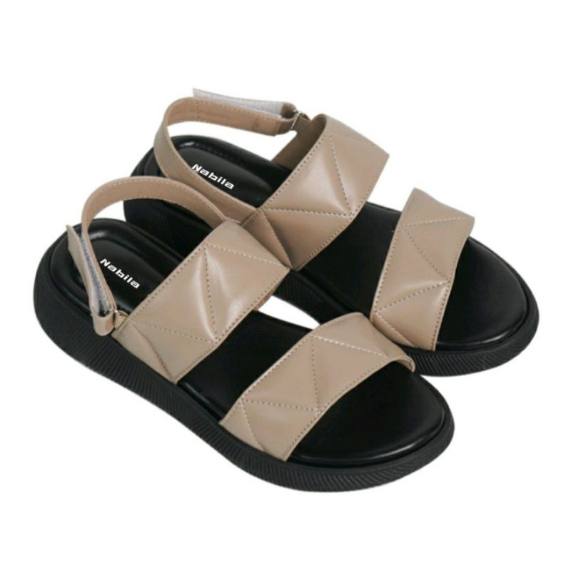 Sandal wanita cantik sandal wedges model ban dua  tali belakang Rd12