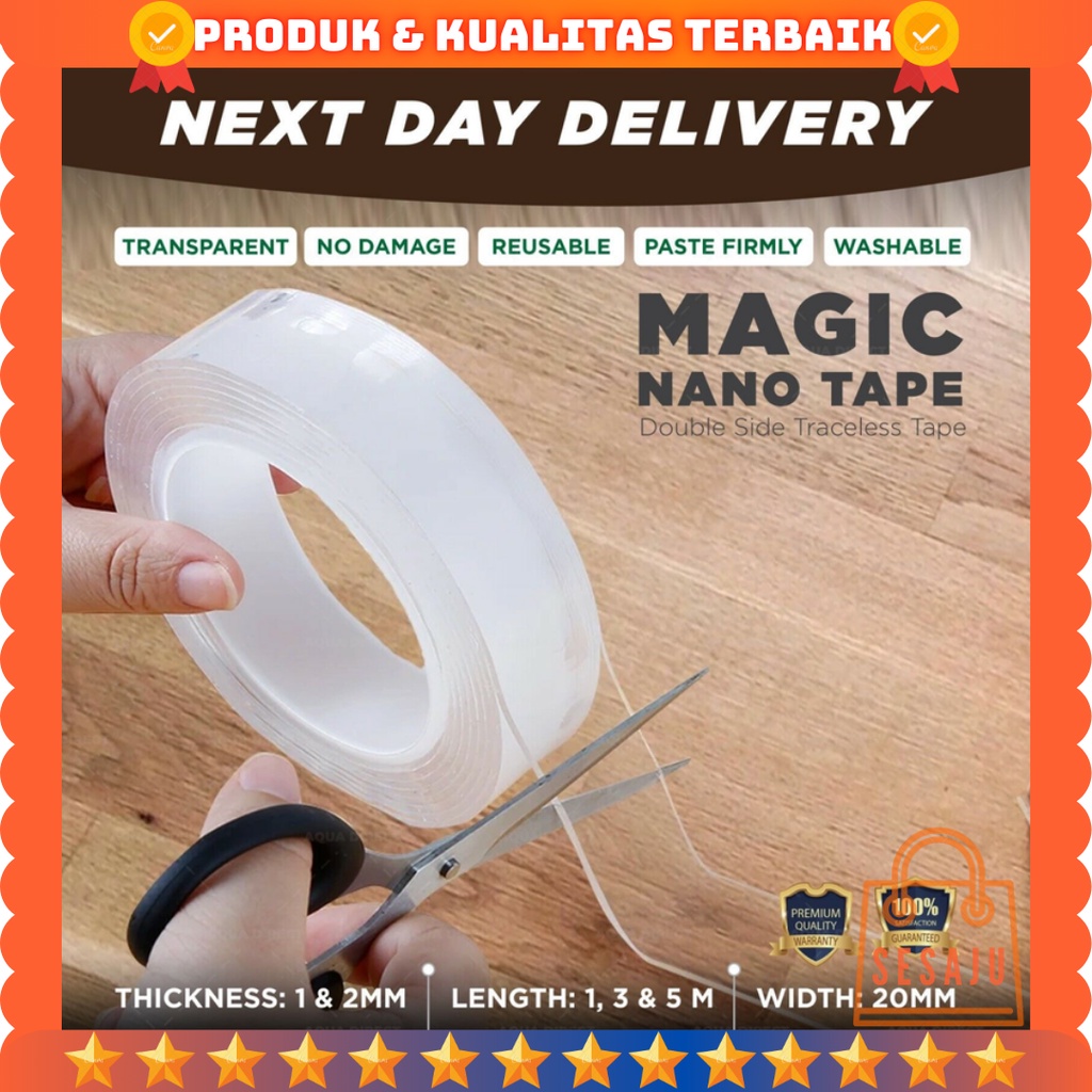 

Dobel Tip Bening Tebal Multifungsi Washable / Isolatip Double Tape Bisa Dicuci Ulang - S135