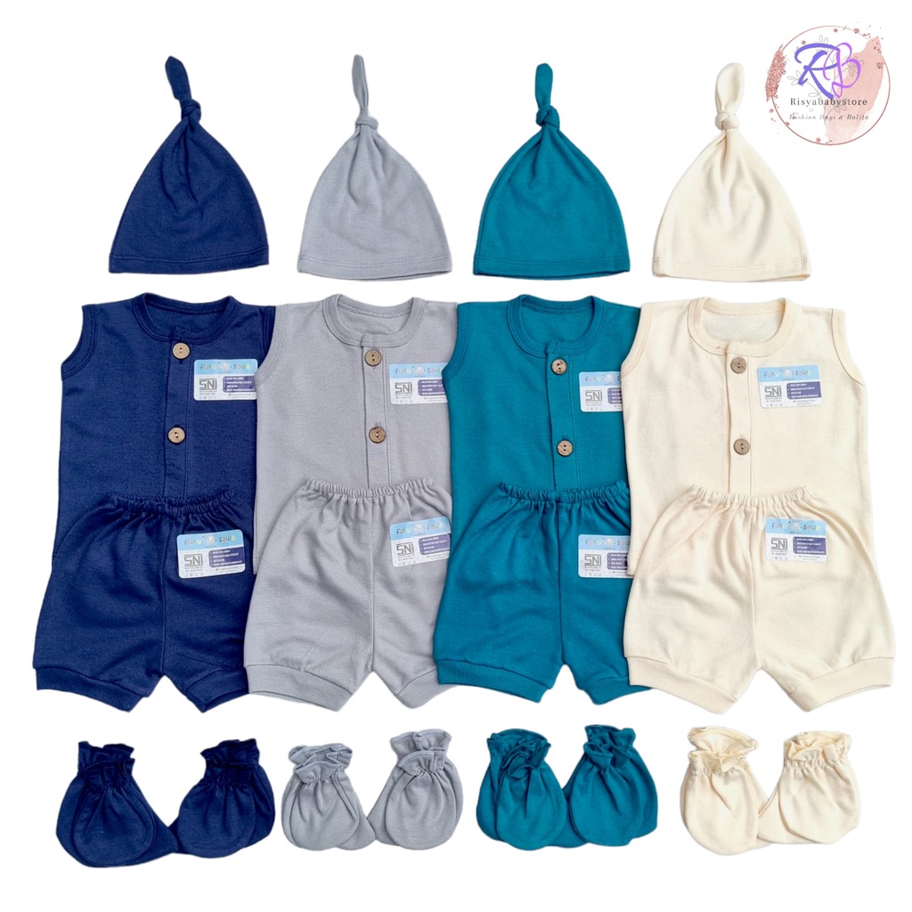 Premium Quality setelan baju panjang bayi SNI set topi sarung tangan kaki babu baby newborn set kutung