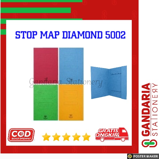 

Map Kertas / Stopmap / Stof Map / Stop Map Folio Diamond 5002