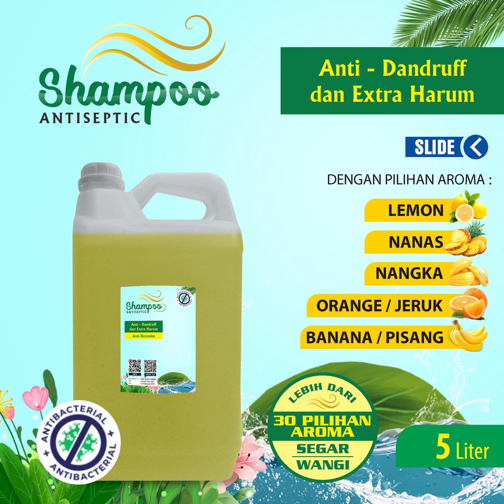 Shampoo Anti Dandruff Extra Harum Original Aroma Segar Kemasan 5 Liter Jerigen