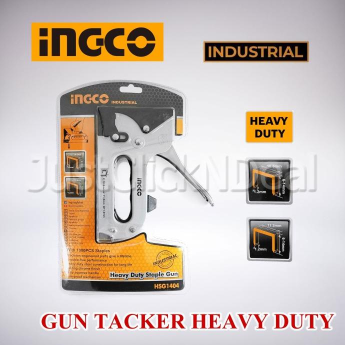 

Ingco Heavy Duty Staple Gun Tacker Industrial Hekter Tembak Jok Kanvas