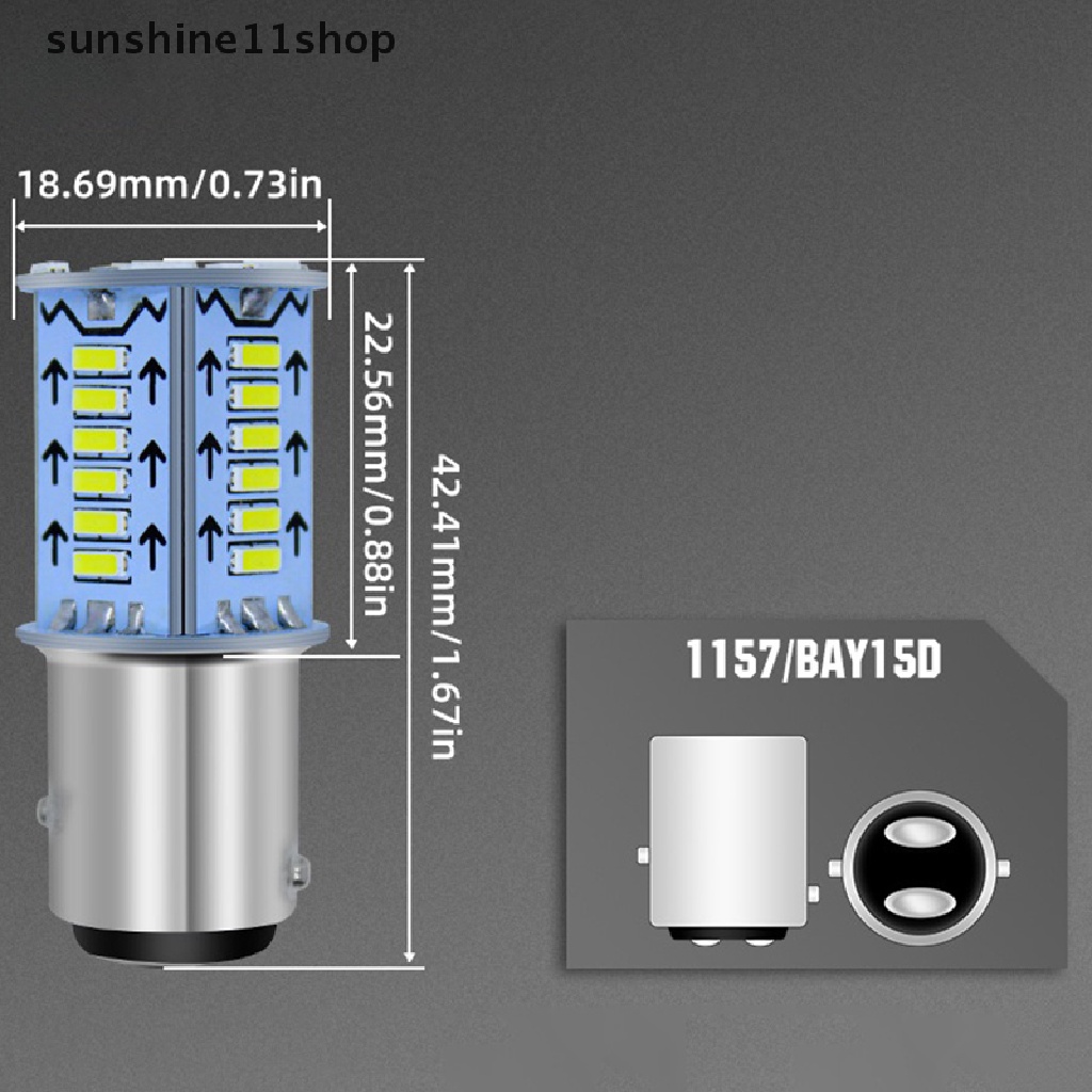 Sho 1157lampu Rem Led BAY15D Bohlam Led P21/5W DRL Indikator Mobil Lampu Bolak Balik N