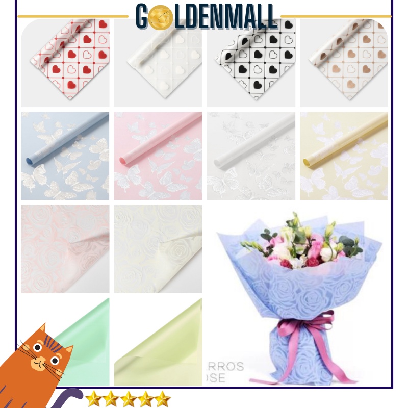 Kertas Buket Bunga Bergambar Flower Wrapping Cellophane Paper / Hiasan Bouquet KB6195