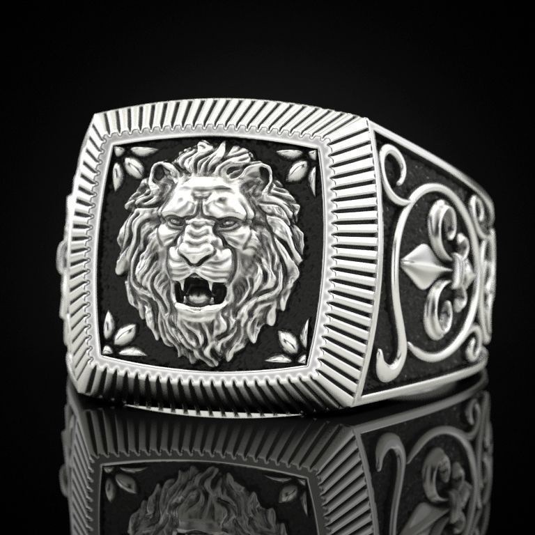 Goldkingdom Aksesoris Perhiasan Fashion Ready Stock Nordic Retro Mitologi Cincin Tengkorak Perak Domenic Male Ring