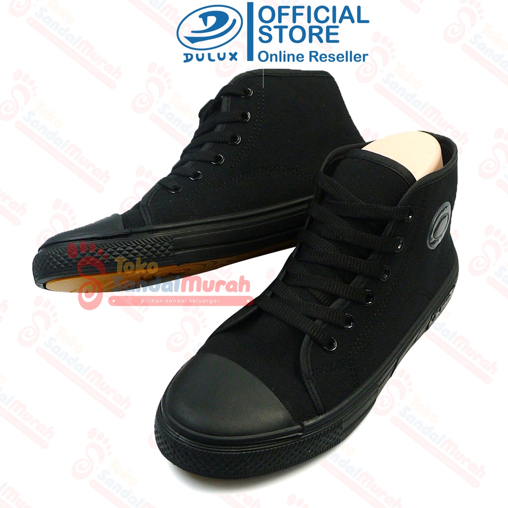 Toko Sendal Murah - Sepatu Sekolah SD SMP SMA / Sepatu Sekolah Tali Kanvas Model All Star 32 - 43 / Sepatu Sekolah Tinggi Model Casual [ BX 1061 Hitam]
