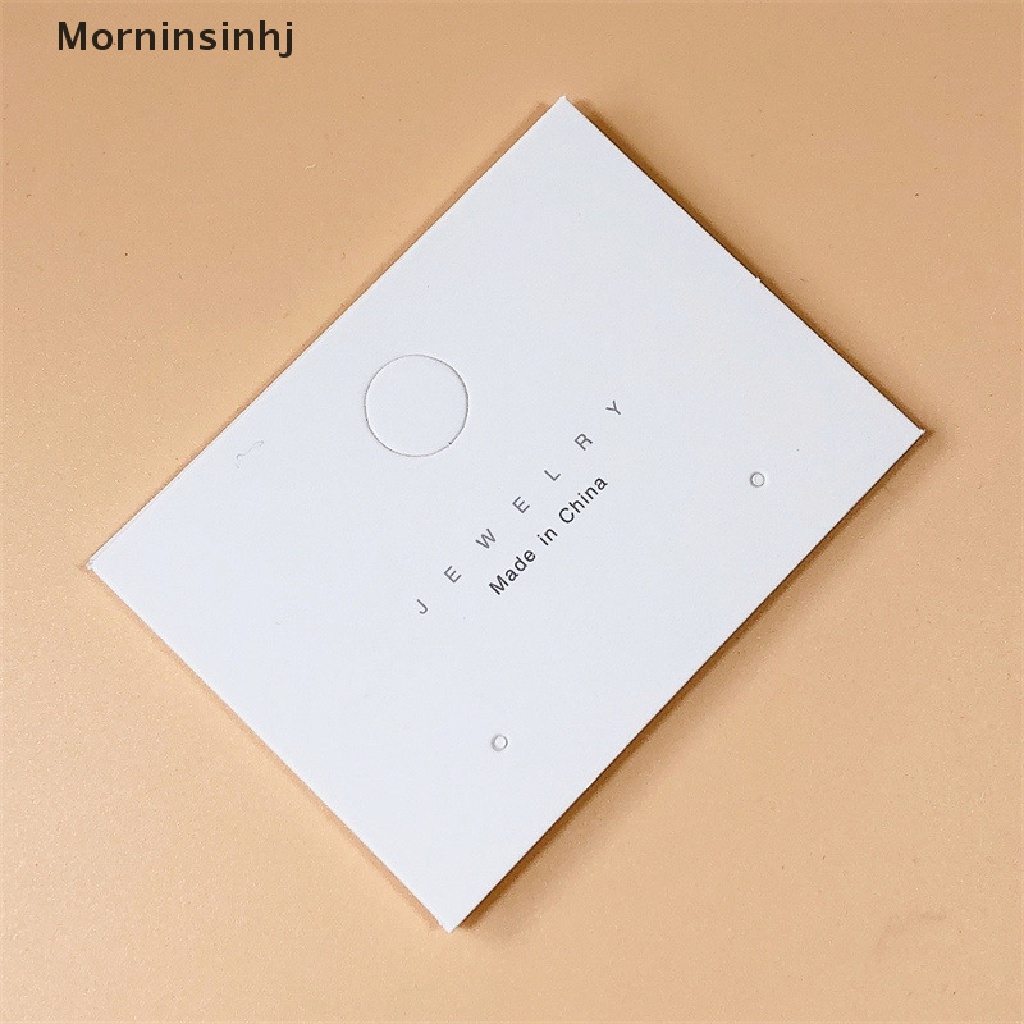 Mornin 50Pcs Kartu Anting Display Card Hang Tag Untuk DIY Penyimpanan Perhiasan Kemasan Kartu Tag id