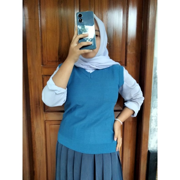 VEST ROMPI RAJUT KNIT 12 GET//ROMPI RAJUT WANITA/PRIA SEARAGAM SEKOLAH POLOS