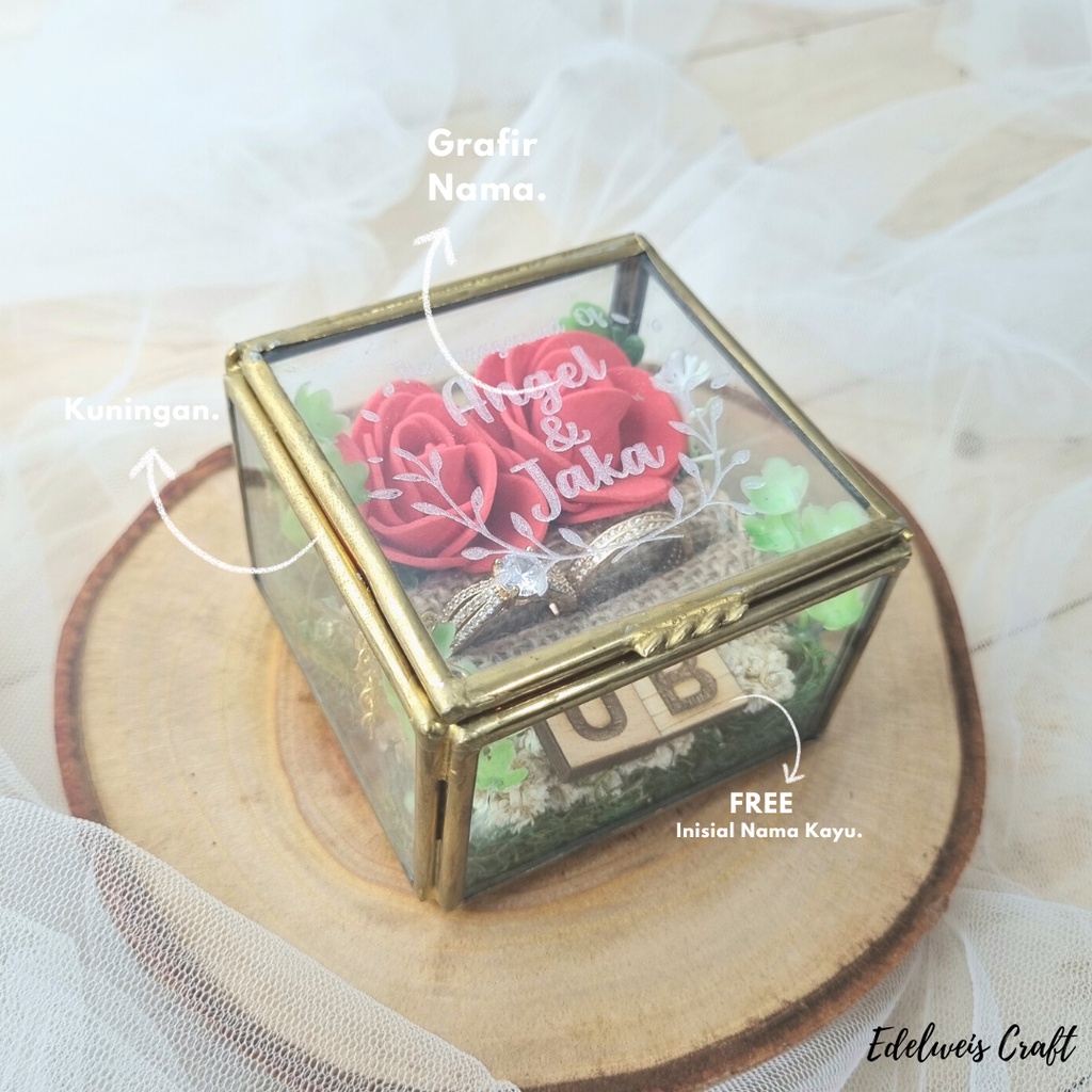 RING BOX/ KOTAK CINCIN/ BOX CINCIN/ RING BEARER/ TERARIUM BOX MINI