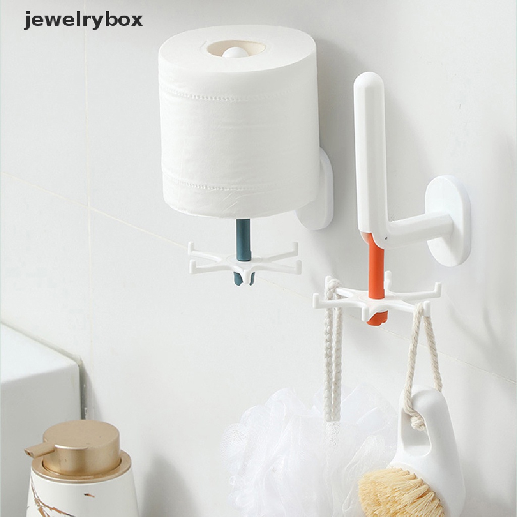 [jewelrybox] Rotag Hooks Aksesoris Dapur Dapat Diputar 360derajat Rak Penyimpanan Gantungan Rumah Tangga Kamar Mandi Dinding Dipasang Kunci Kait Organizer Butik