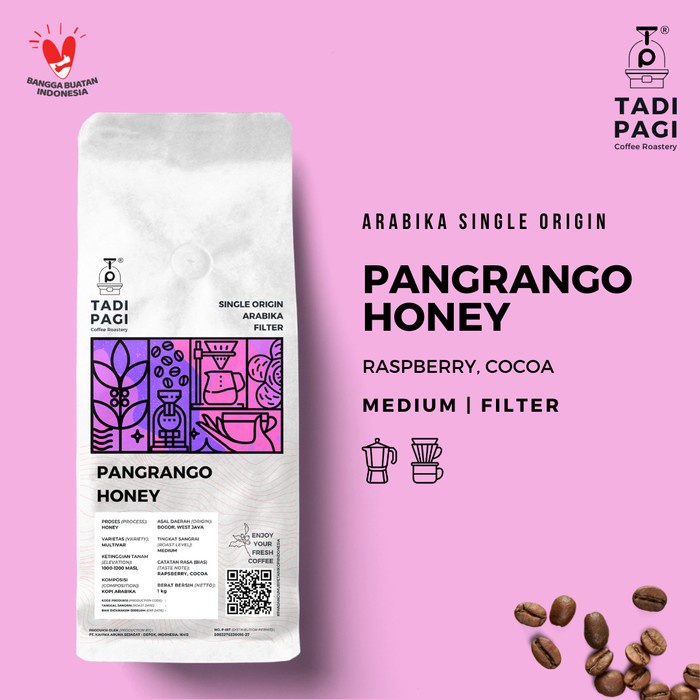 

Arabika Pangrango Roast Bean Coffee Biji Kopi Matang 500 gram