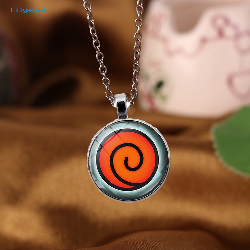 [LS] Charm Kalung Anime Peripheral Pola Unik Bentuk Bulat Geometris Dengan Liontin Menghias Menawan Aksesoris Anime Naruto Liontin Kalung Untuk Penggemar Anime