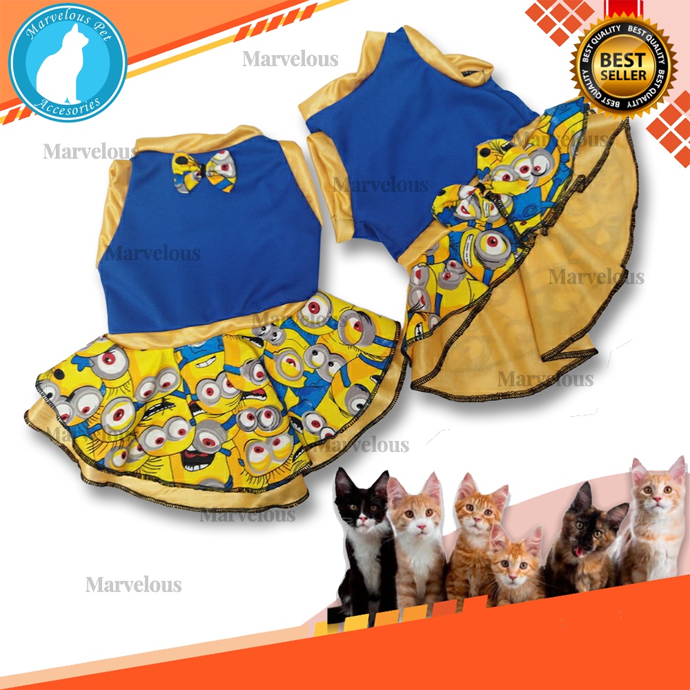 Kaos Baju Kucing Lucu Model Rok Aneka Motif Karakter