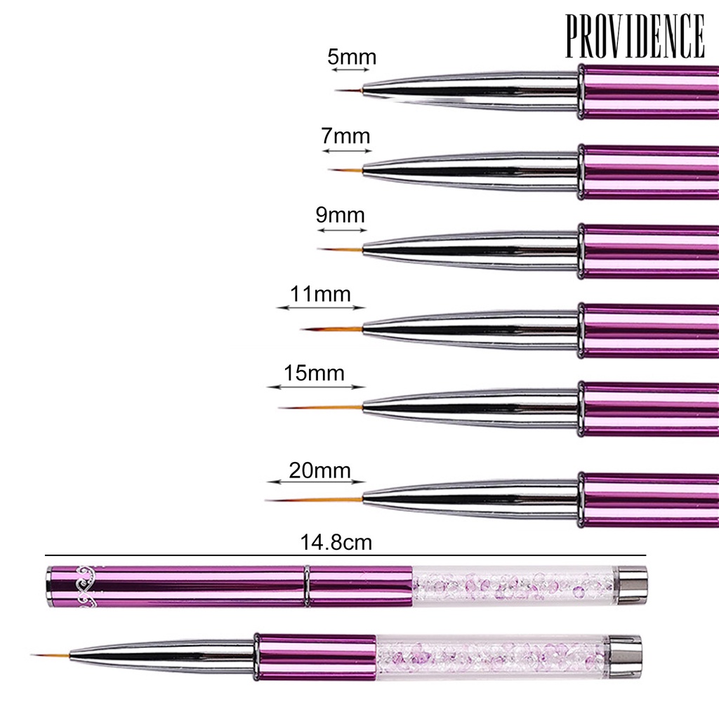 Providence Kuas Nail Art Dengan Penutup Desain Ergonomis Manicure Pen UV Gel Painting Drawing Brush Untuk Rumah