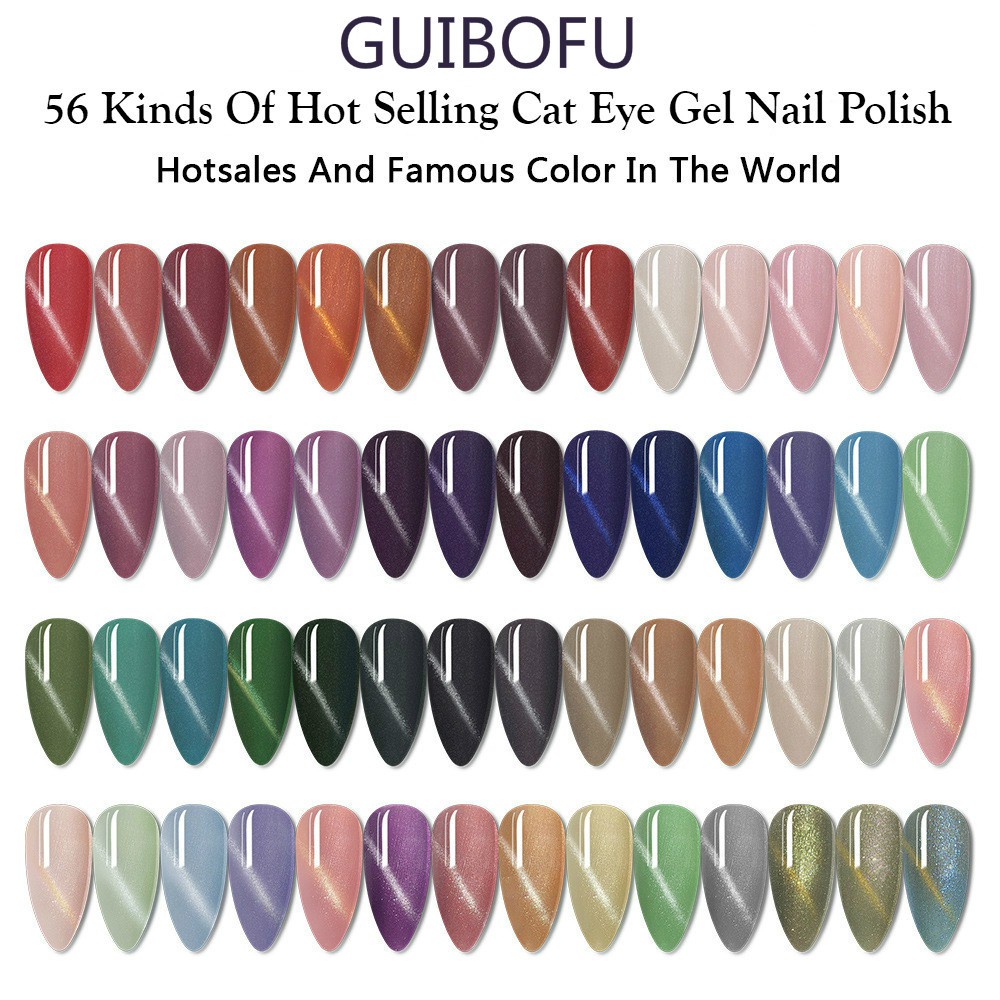 (01 - 50) GUIBOFU Cat Eye Series Gel Nail Polish UV LED / Kutek / Cat Kuku