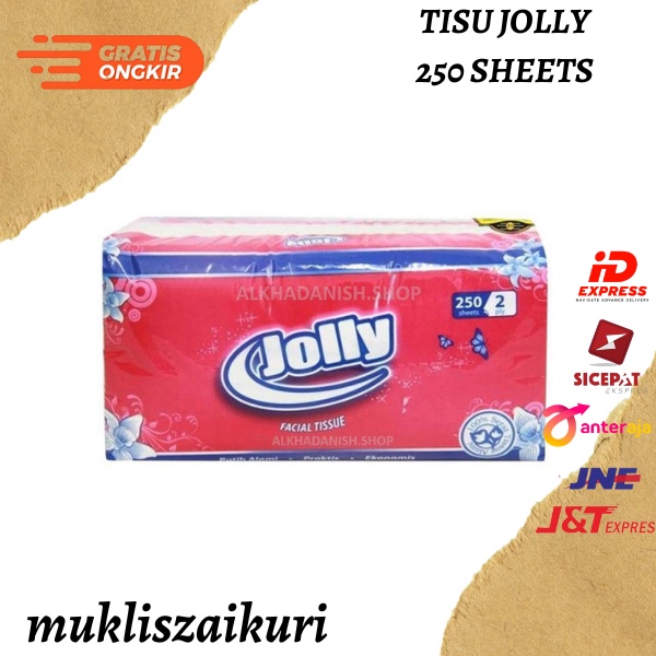 ⚡COD⚡ Tisu Muka Jolly Facial Tissue 250 Sheets 2 Ply - Tisu Muka Tissue Jolly Facial 250s Tissu Joll