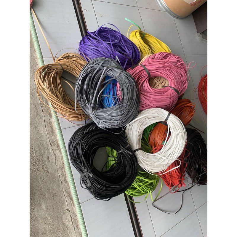 Rotan Sintetis Tali Gazebo Tali Iritan Lesio Plastik Pipih Tali Rotan Sintetis Berbagai Warna Murah 