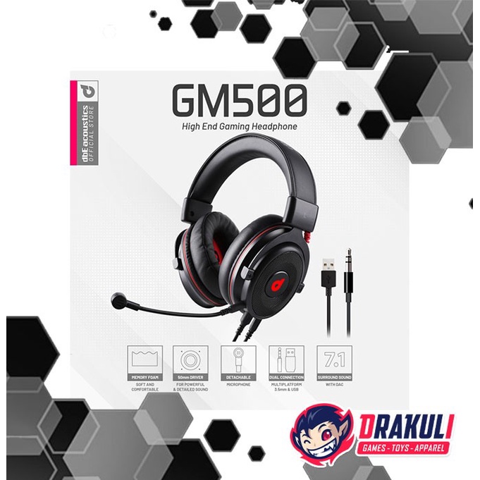 dbE GM500 High End Gaming Headphone Black