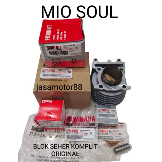 BLOK SEHER KOMPLIT PLUS PISTON KIT MIO SOUL MIO SPORTY ORIGINAL