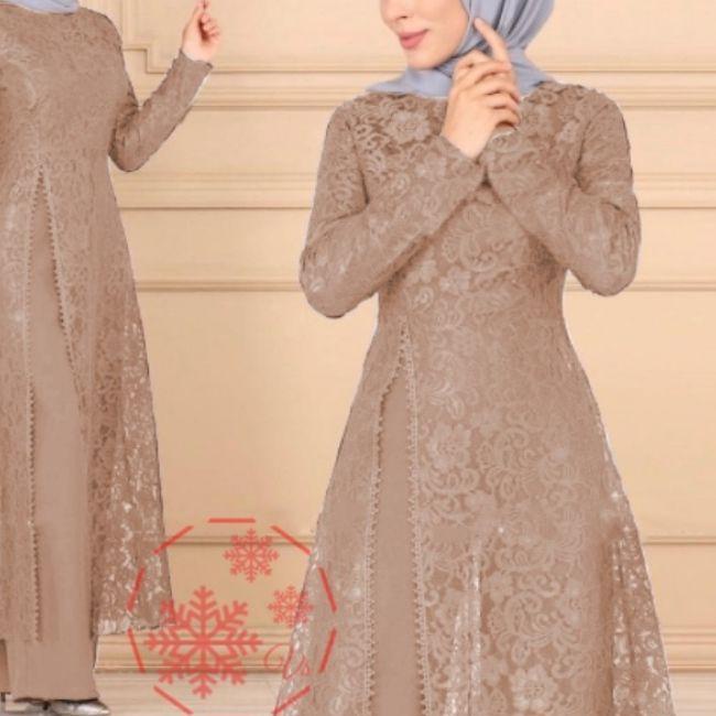 ➯ SET CELANA TUNIK SAMOA, BRUKAT, GAMIS HIJAB MUSLIM, DRESS MAXY, SETELAN, 4 UKURAN ✹