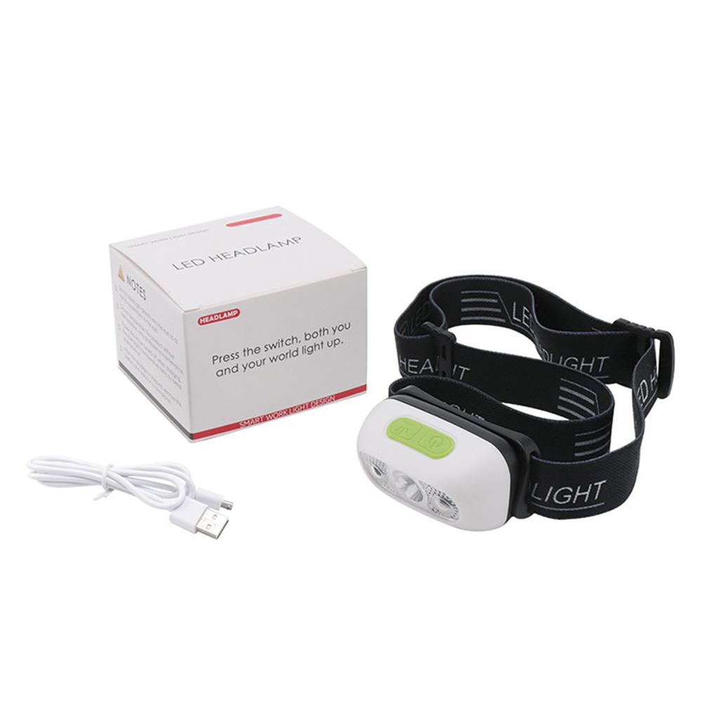 Huit Head Light Headlamp Mode Senter Pancing Lari Yang Dapat Disesuaikan Outdoor Induksi Mini Portable Sensor Tahan Air