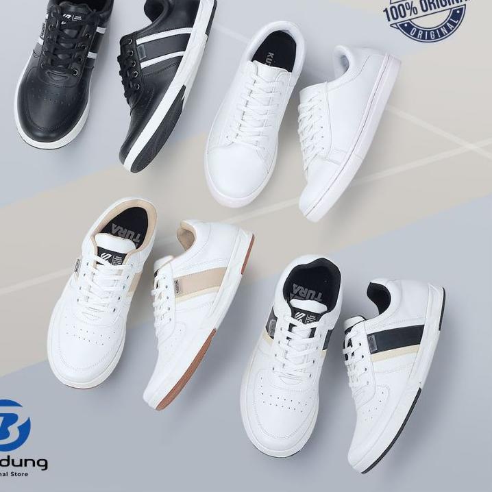 ❃ Sepatu Casual Sneakers Putih Hitam Pria Cowok Mills Series Kets Distro Premium Original ☎