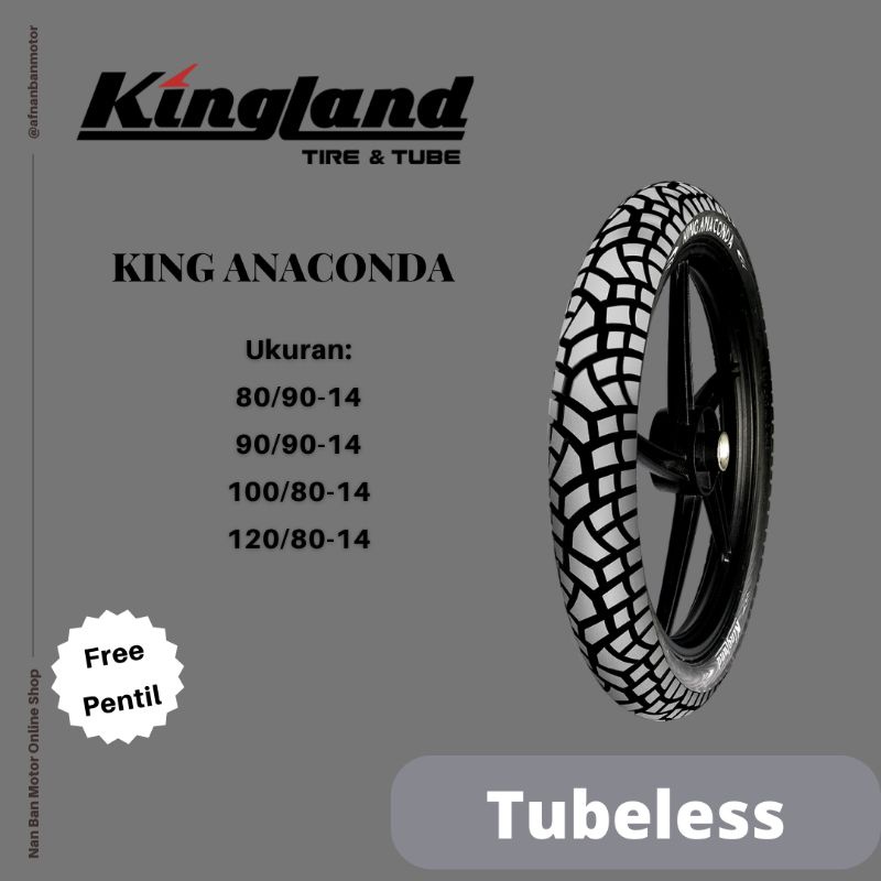 BAN MOTOR KINGLAND KING ANACONDA 100/80-14 & 120/80-14 BAN DUAL PURPOSE