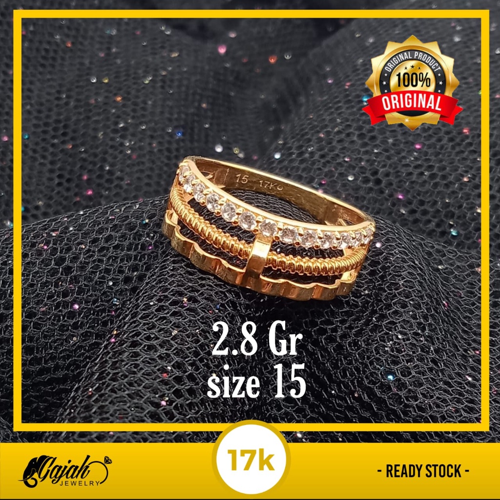 Cincin emas 17k - 2.8 gr kadar 750 - 4181