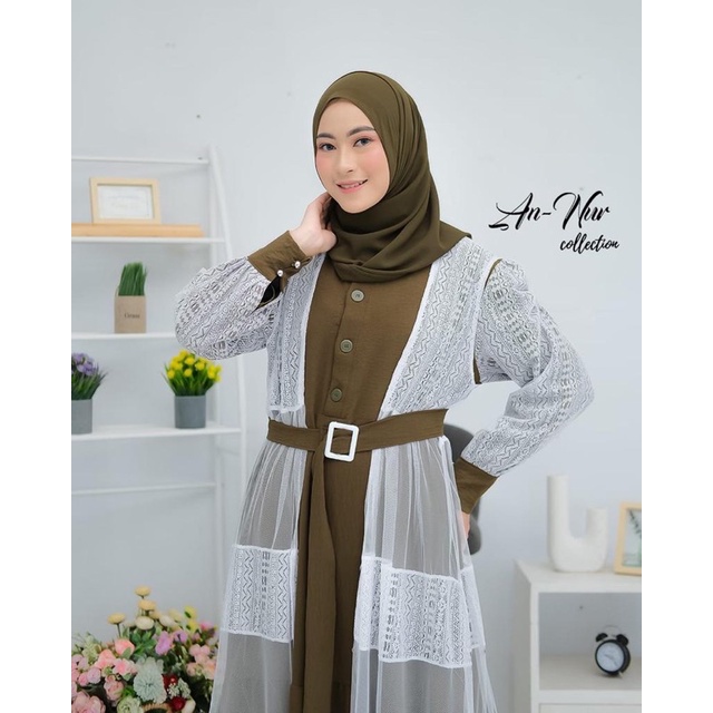 Queen dress set outer brokat ori annur