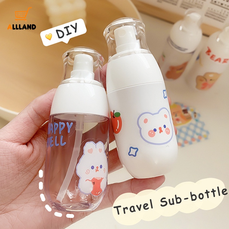 Botol Dispenser Travel Portable 50ml/Free Stiker Botol Kosong Spray Kosmetik/Alat Sortir Sample Lotion Serbaguna