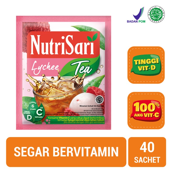 

NutriSari Lychee Tea 40's