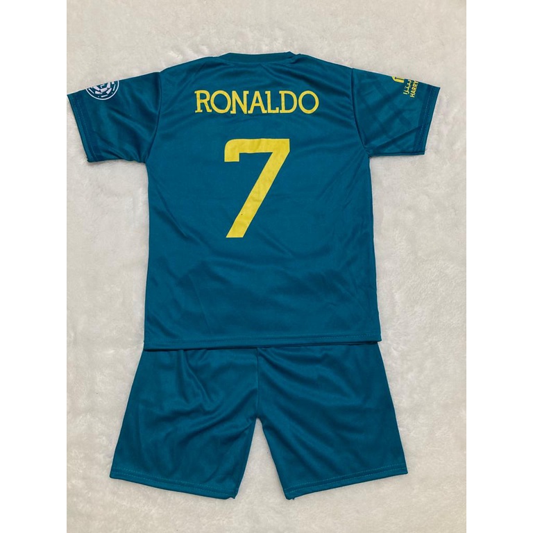 setelan JERSEY RONALDO AL NASSER AWAY baju bola anak al nassr  away/baju bola anak termurah/baju bola anak laki laki/jersey bola anak anak terbaru 2022-2023