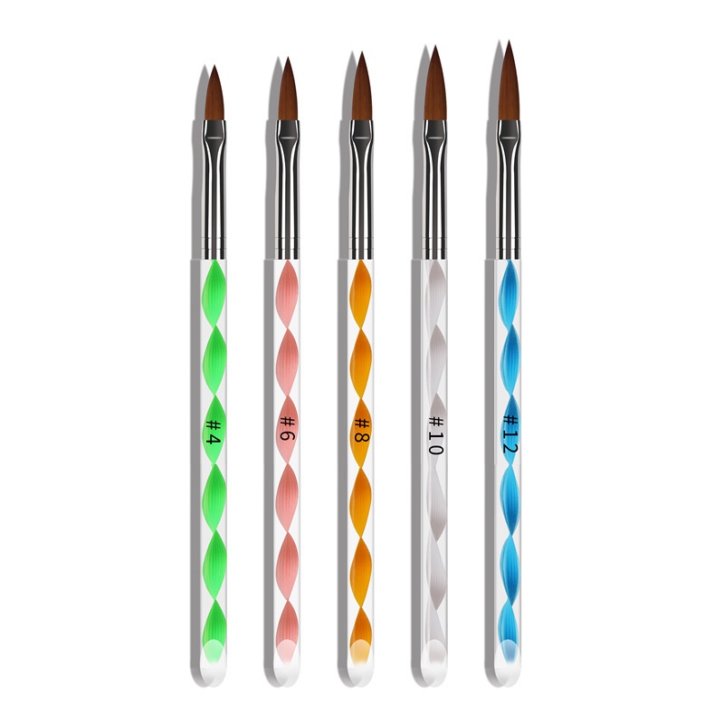 Pretty KUAS AKRILIK ISI 5PCS/ACRYLIC NAIL BRUSH/KUAS NAIL ART BAHAN ACRYLIC/UNTUK MENGGAMBAR BUNGA