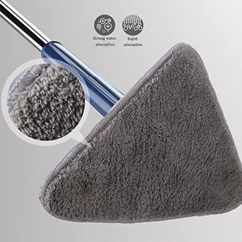 FMFIT 360 rotatable cleaning Mop alat sapu dan kain pel 2 in 1  SUPER MOP PEL LANTAI SEGITIGA Kaca Pembersih serbaguna triangle debu sarang laba laba cleaner wall tembok mop floor adjustable telescopic