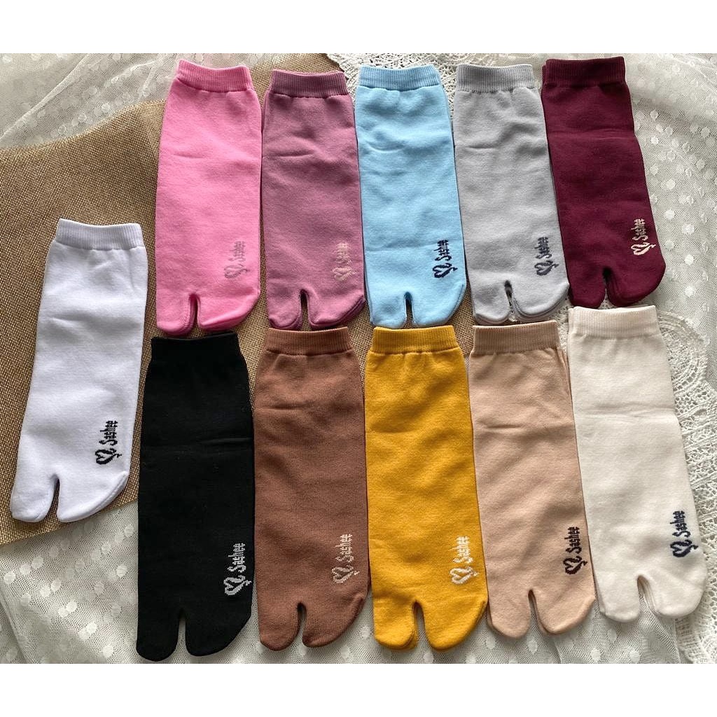 Kaos Kaki Sashee Jempol Polos Anak Warna Hijab All Size
