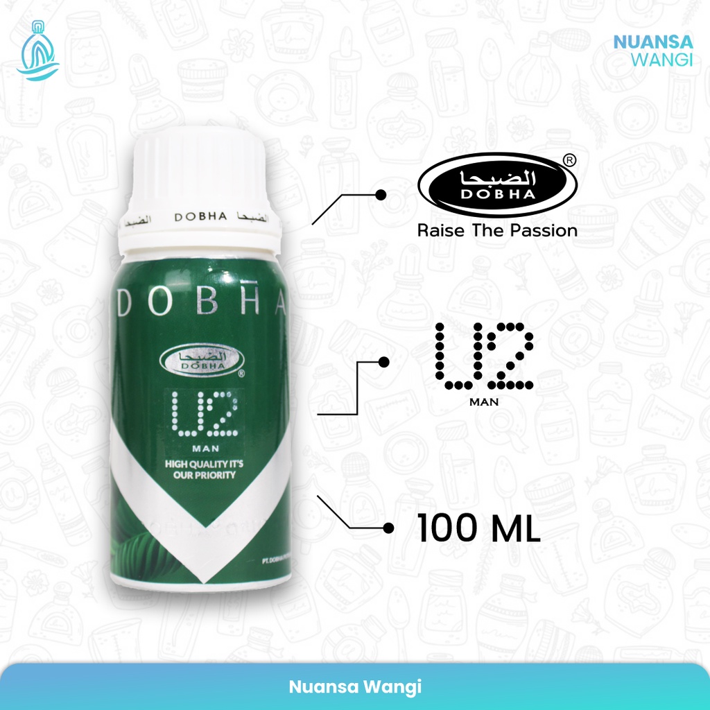 BIBIT PARFUM MURNI U2 MAN BY DOBHA - 100ml